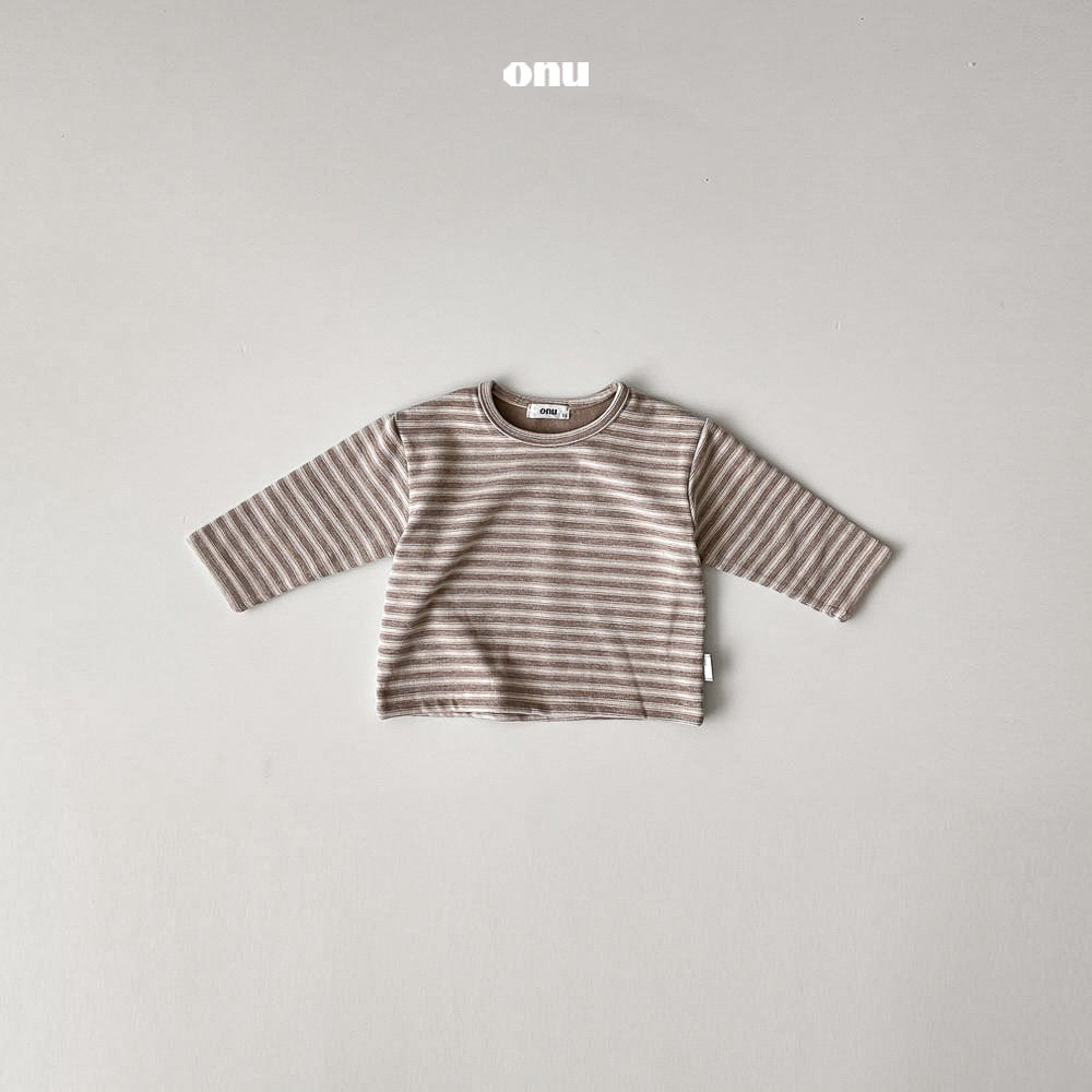 ［onu］Stripe round tee