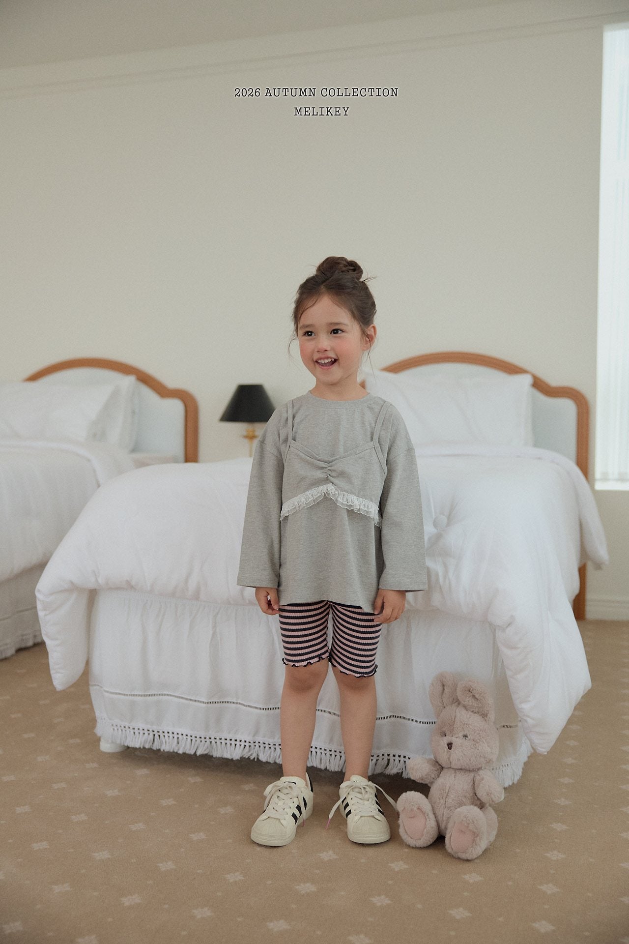 ［Melikey］Stripe color mellow leggings