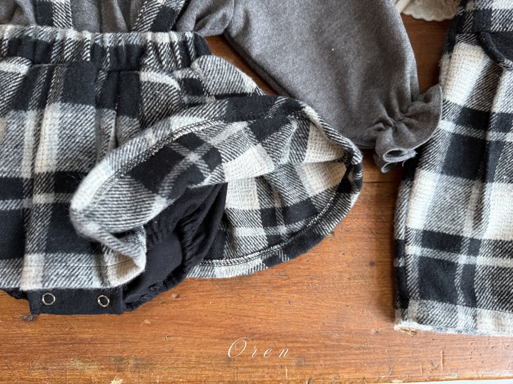 ［OREN］Brunel check bloomer skirt