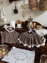 ［marron］Shirring ribbon skirt