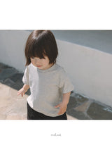 ［melmel］Stripe half tee