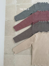 ［jujua］Stripe mellow tops