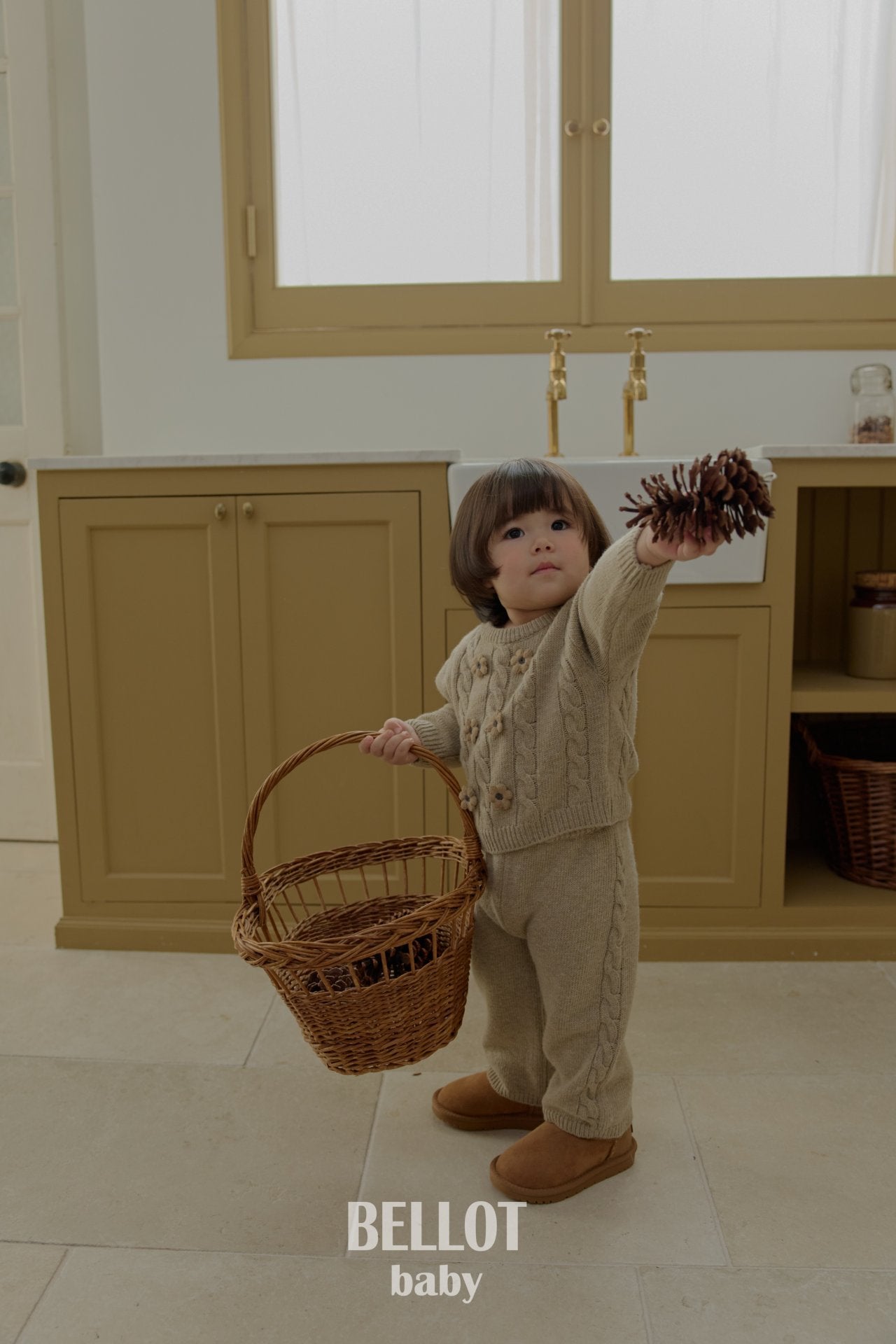 ［BELLOT］Berry cashmere knit pants (baby)