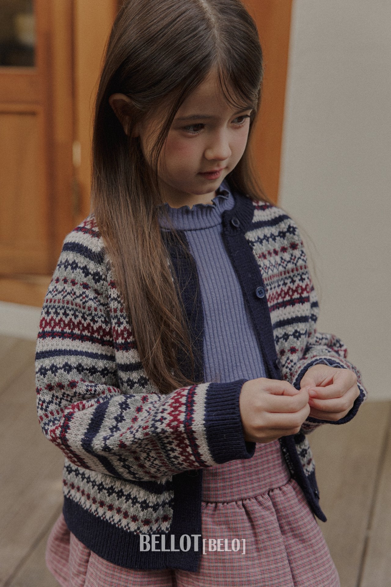 ［BELLOT］Nordic cashmere cardigan (kids)