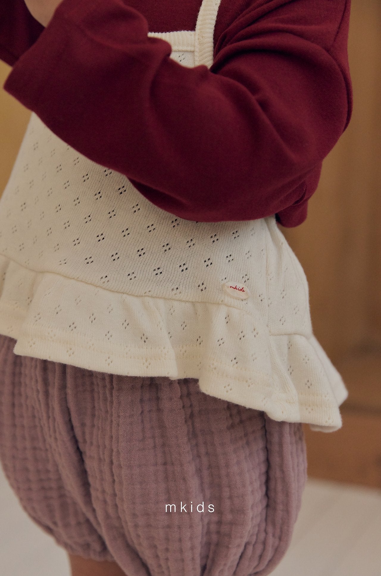 ［mkids］Eyelet halter bustier