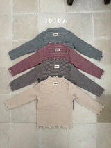 ［jujua］Stripe mellow tops