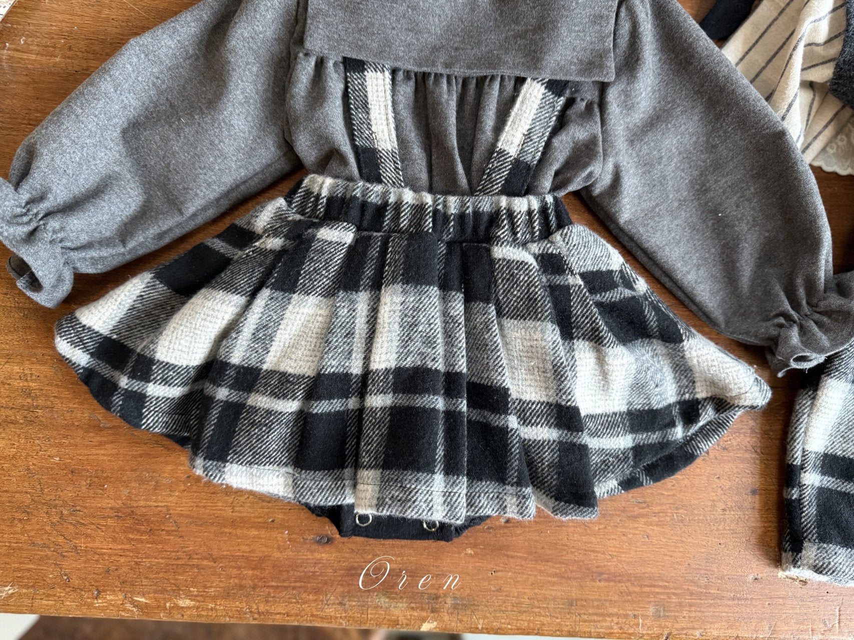 ［OREN］Brunel check bloomer skirt