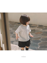 ［melmel］Stripe half tee