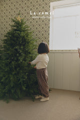 ［La.camel］Velvet flower pants