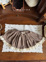 ［marron］Shirring ribbon skirt