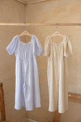 ［perrobebe］Ina check jumpsuit (blue)