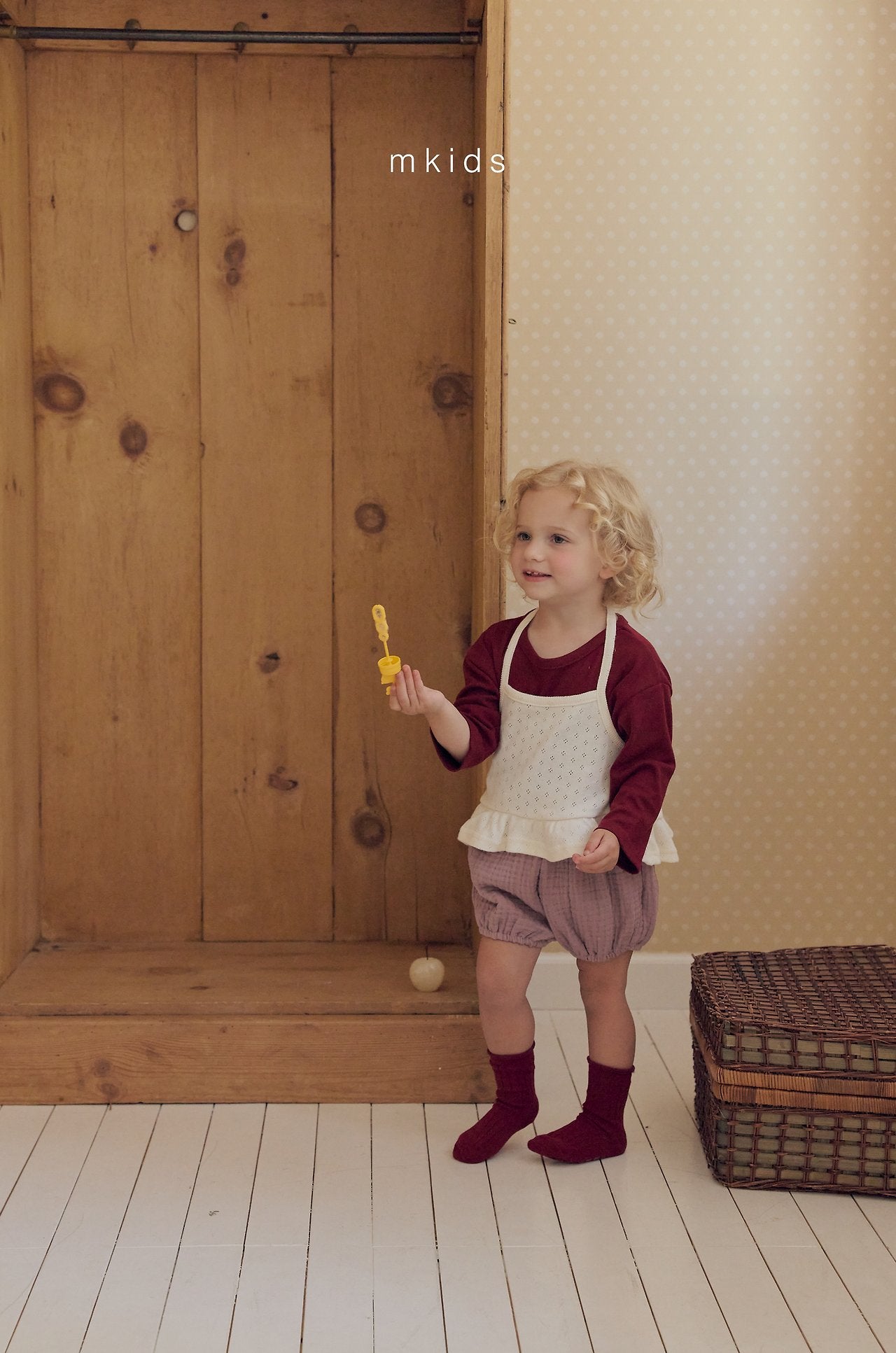［mkids］Eyelet halter bustier