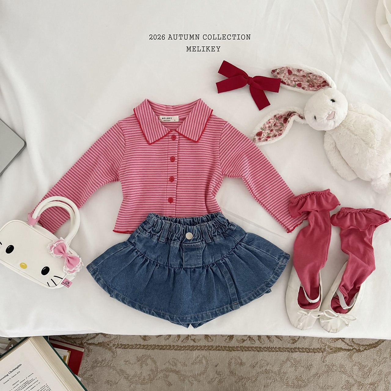 ［Melikey］Idol frill skirt pants