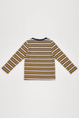 ［The beige］Multi Stripe Tee