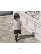 ［melmel］Stripe half tee