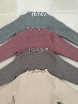 ［jujua］Stripe mellow tops