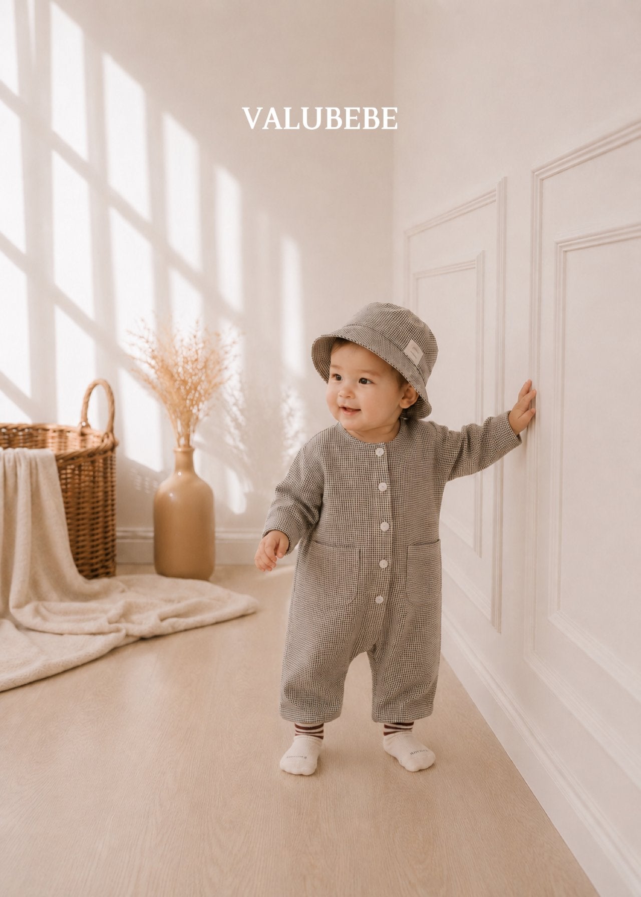 ［valubebe］Mini check rompers