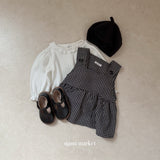 ［mimi market］Rona check suspender one-piece