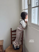 ［second moment］Peanut stripe frill pants