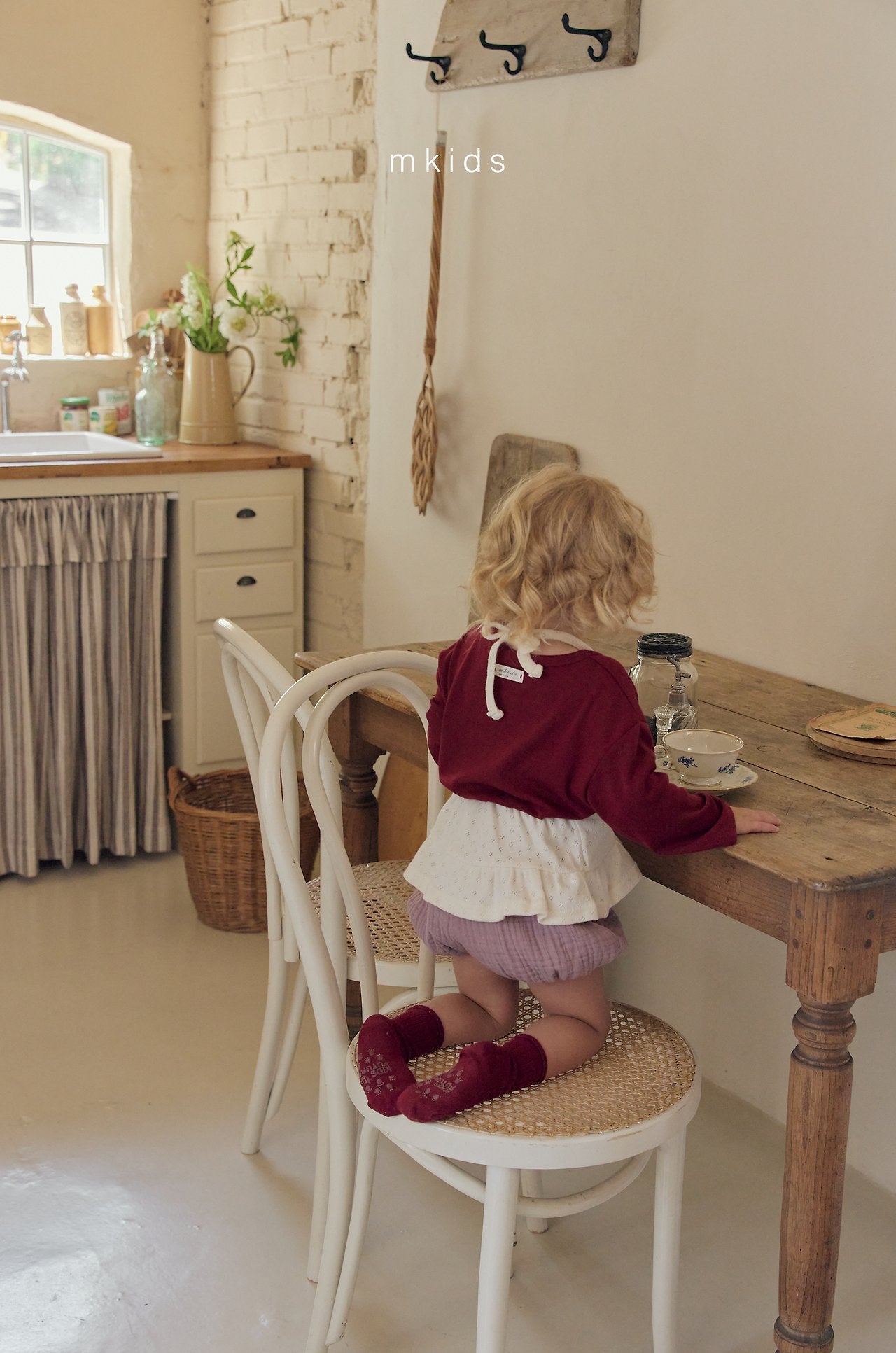 ［mkids］Eyelet halter bustier
