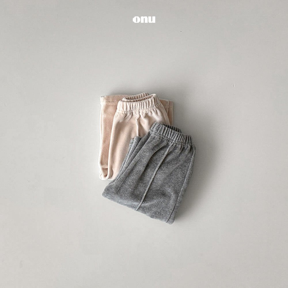 ［onu］Velvet tuck pants