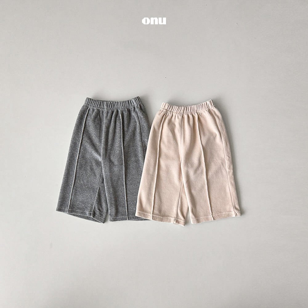 ［onu］Velvet tuck pants