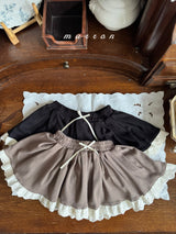 ［marron］Shirring ribbon skirt