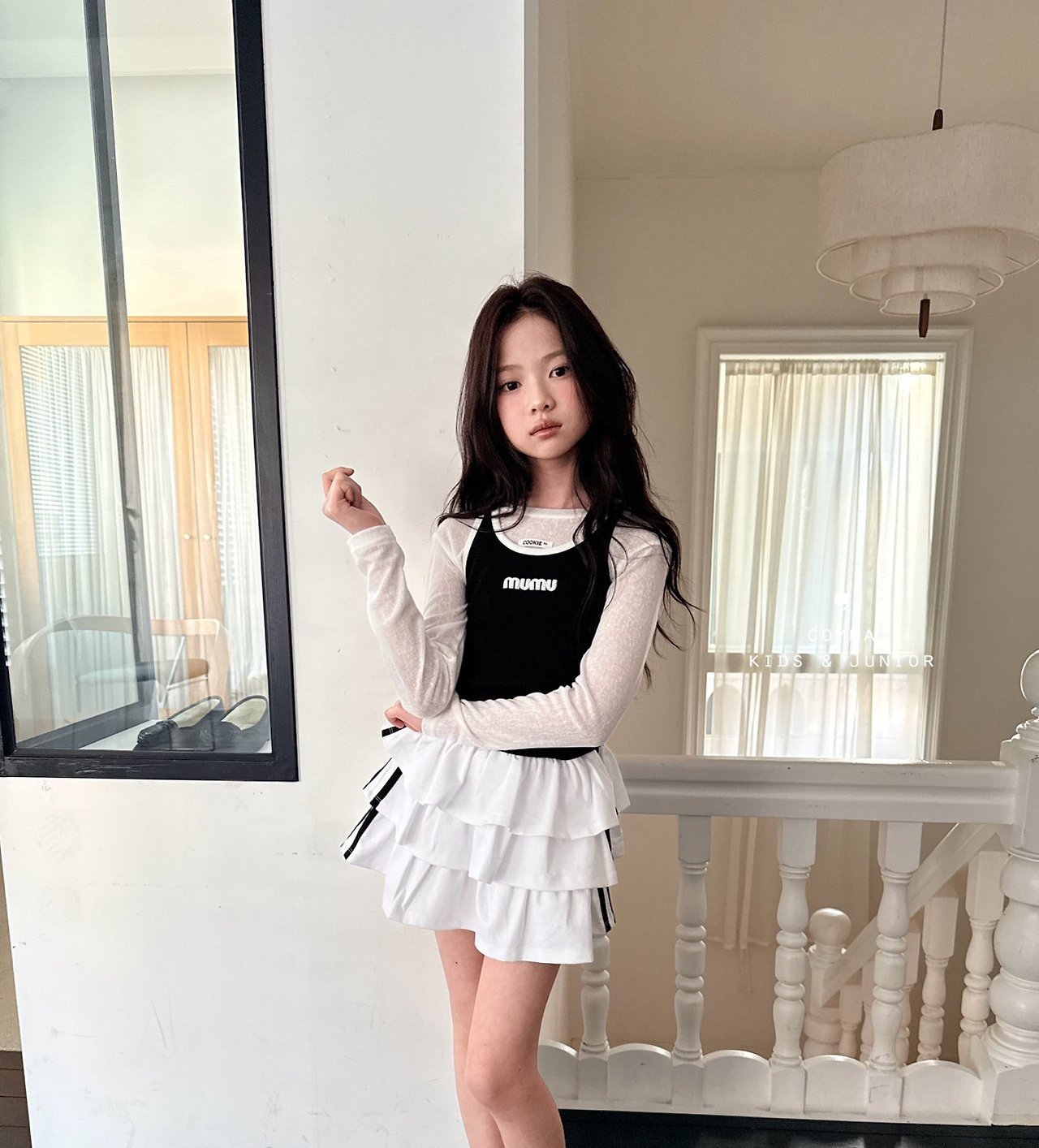 ［comma］See-through label tee