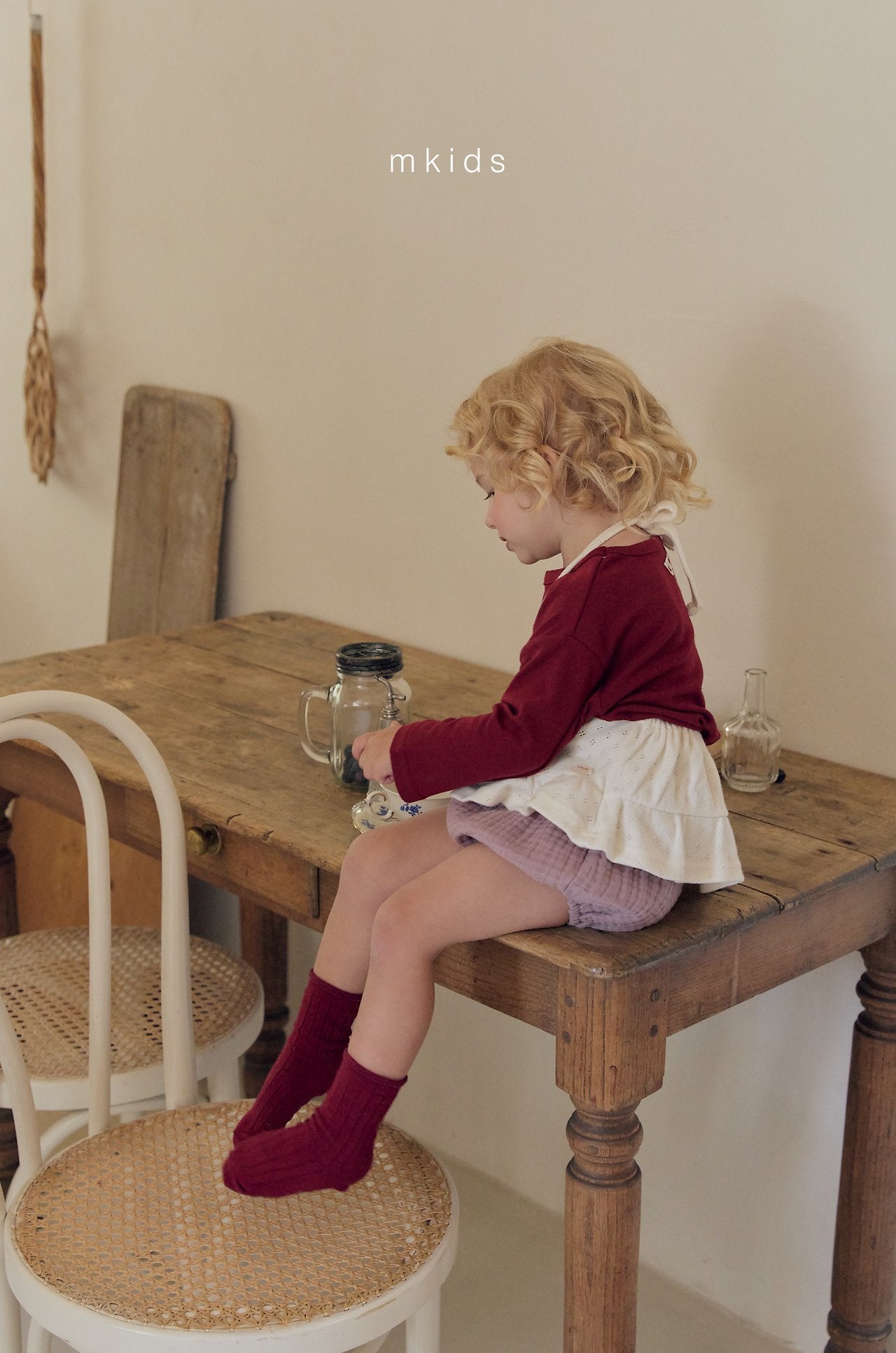 ［mkids］Eyelet halter bustier