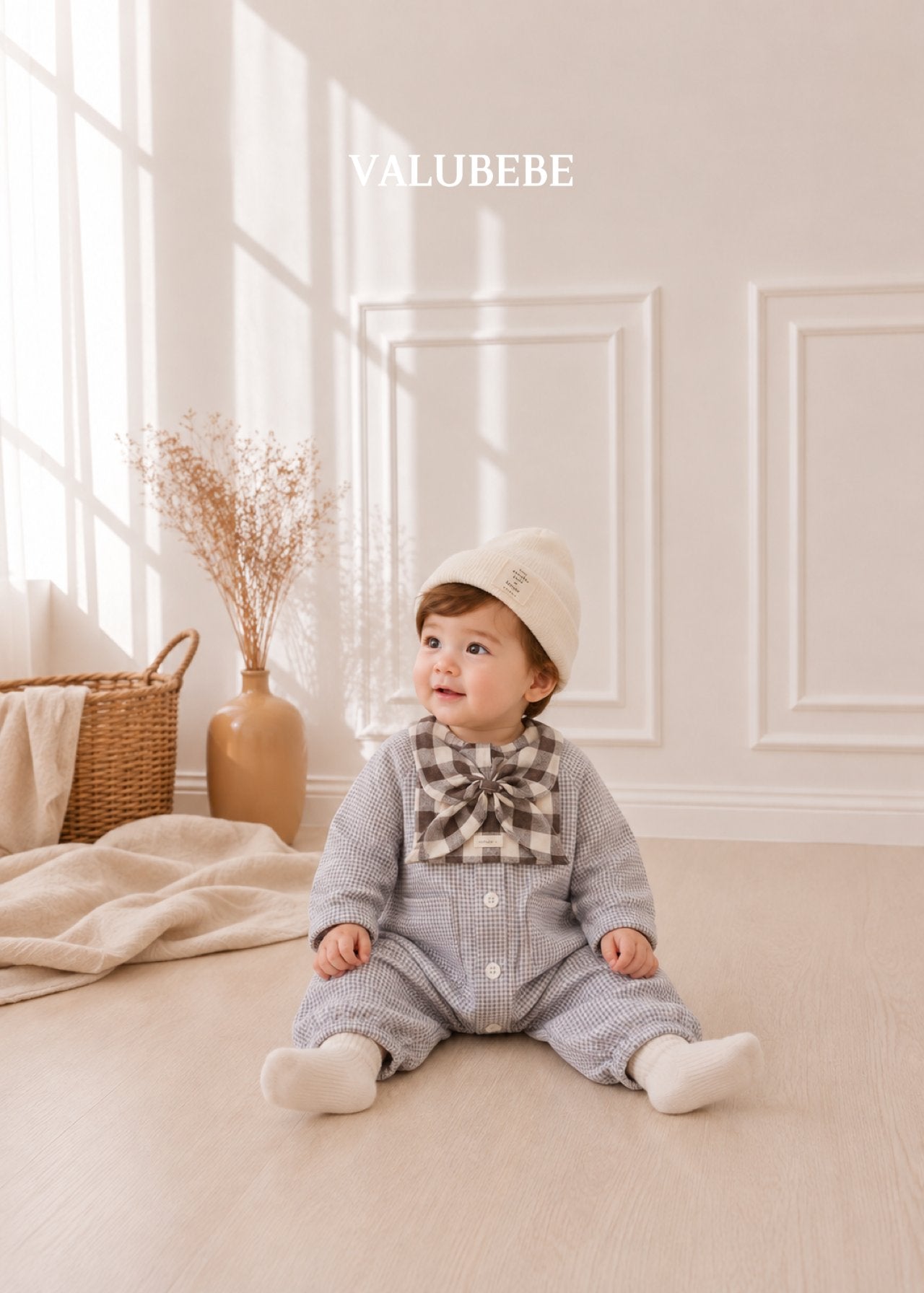 ［valubebe］Mini check rompers