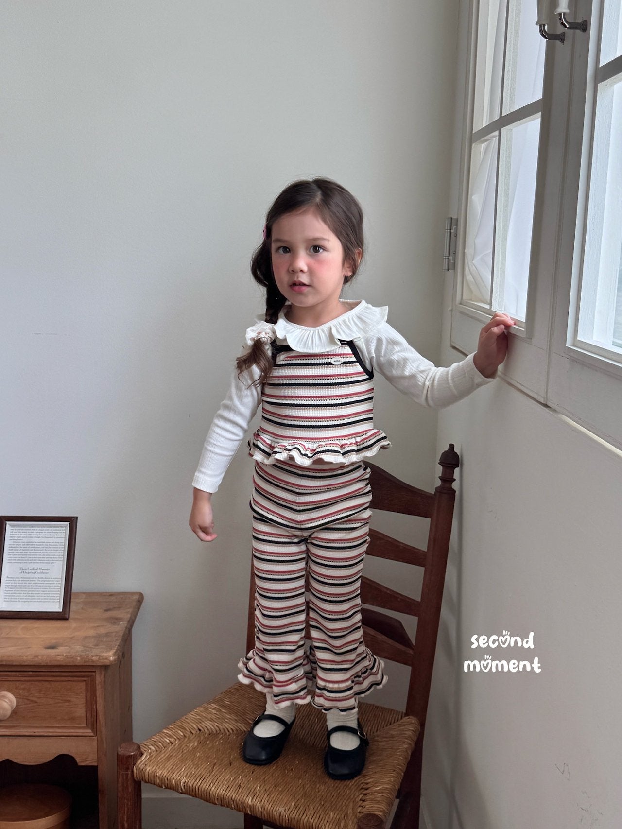 ［second moment］Frill collar rib tops
