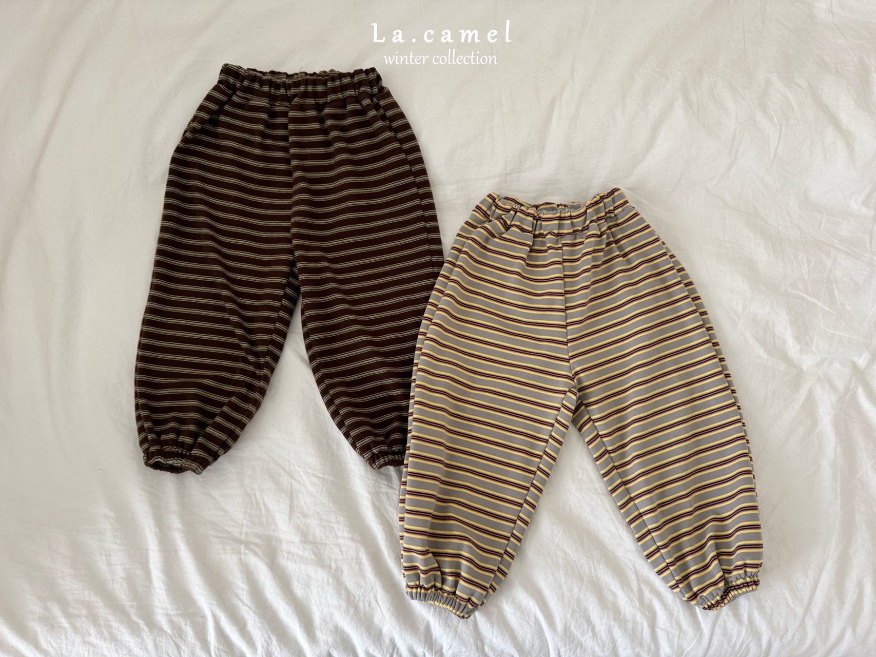 ［La.camel］Stripe warm pants