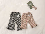 ［valubebe］Check frill flare pants (baby)