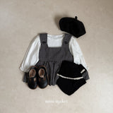 ［mimi market］Rona check suspender one-piece