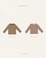 ［The beige］Multi Stripe Tee