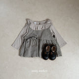 ［mimi market］Rona check suspender one-piece