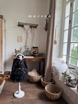 ［marron］Lace ribbon hood tops
