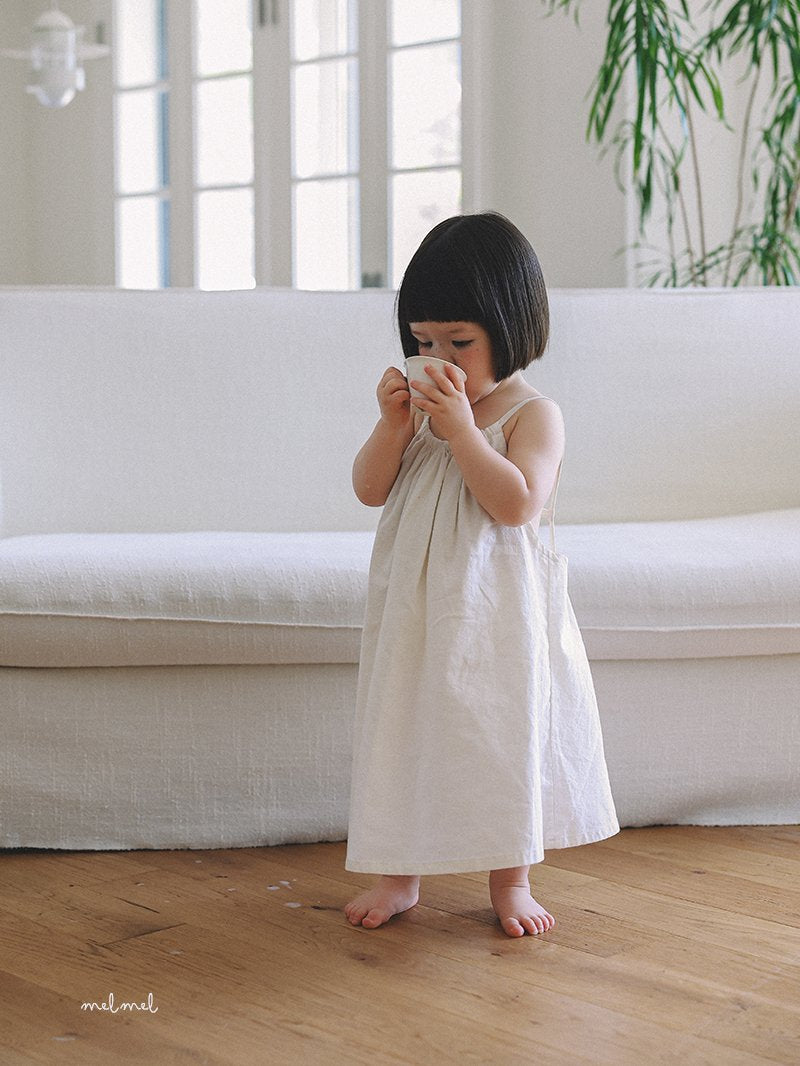 ［melmel］Summer linen one-piece
