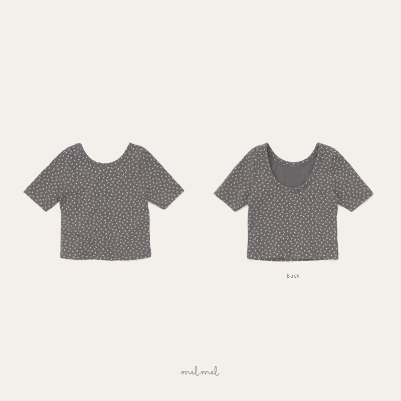 ［melmel］Scoop tee (flower)