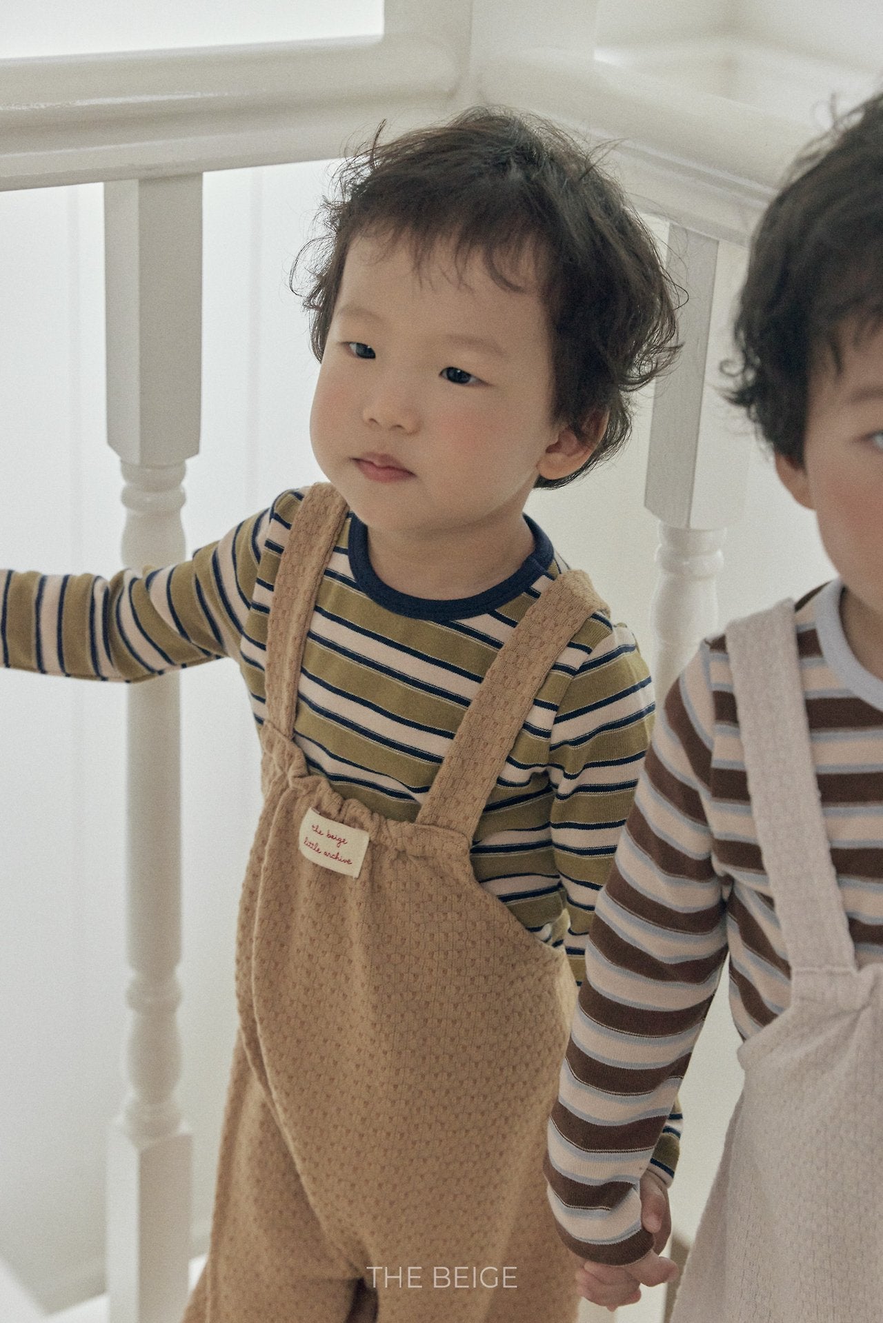 ［The beige］Multi Stripe Tee