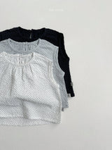 ［minirobe］Dot crinkle blouse