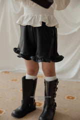 ［Melikey］Leather frill short pants