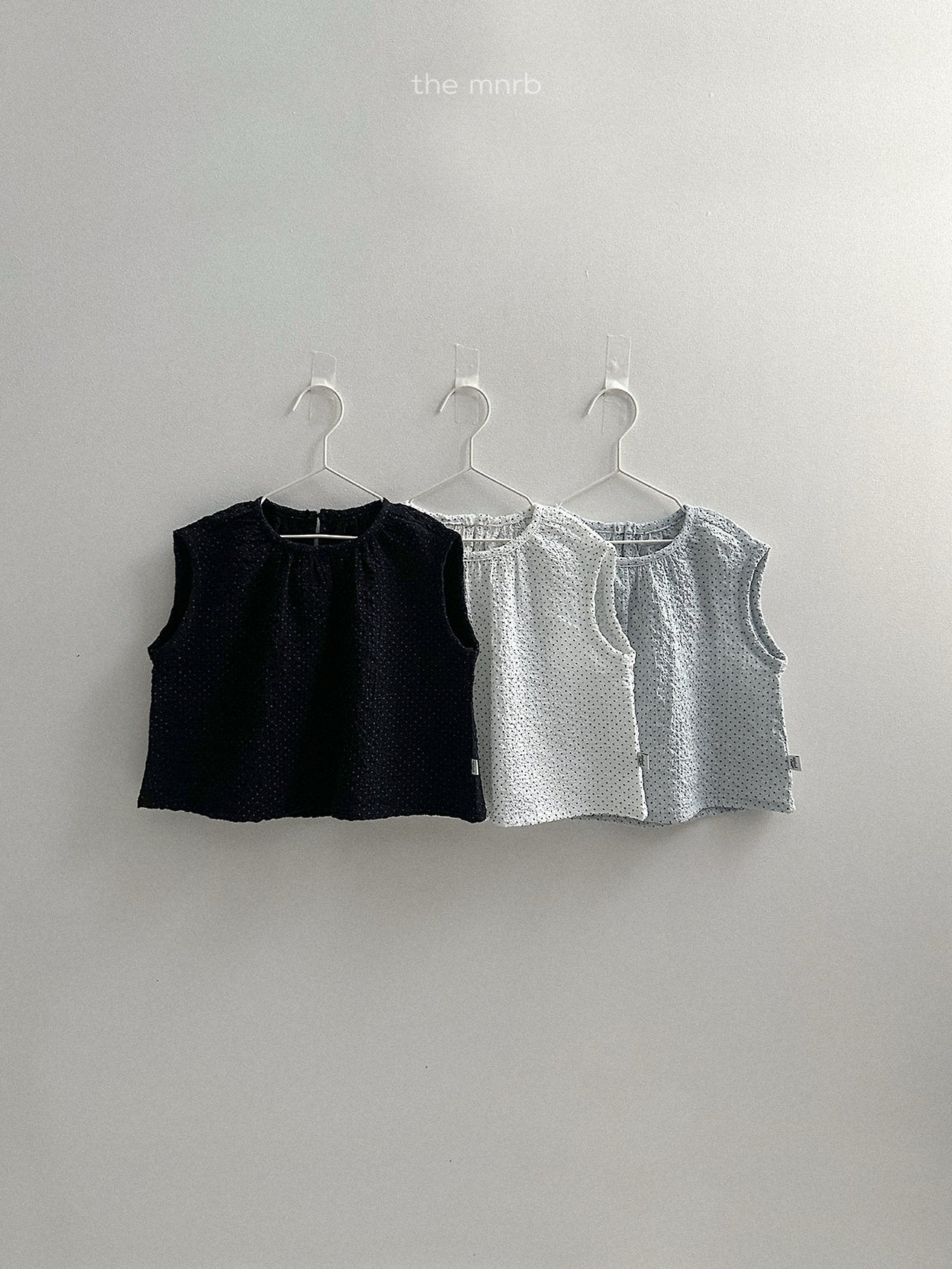 ［minirobe］Dot crinkle blouse