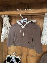 ［marron］Lace ribbon hood tops