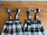 ［OREN］Brunel check suspender half pants