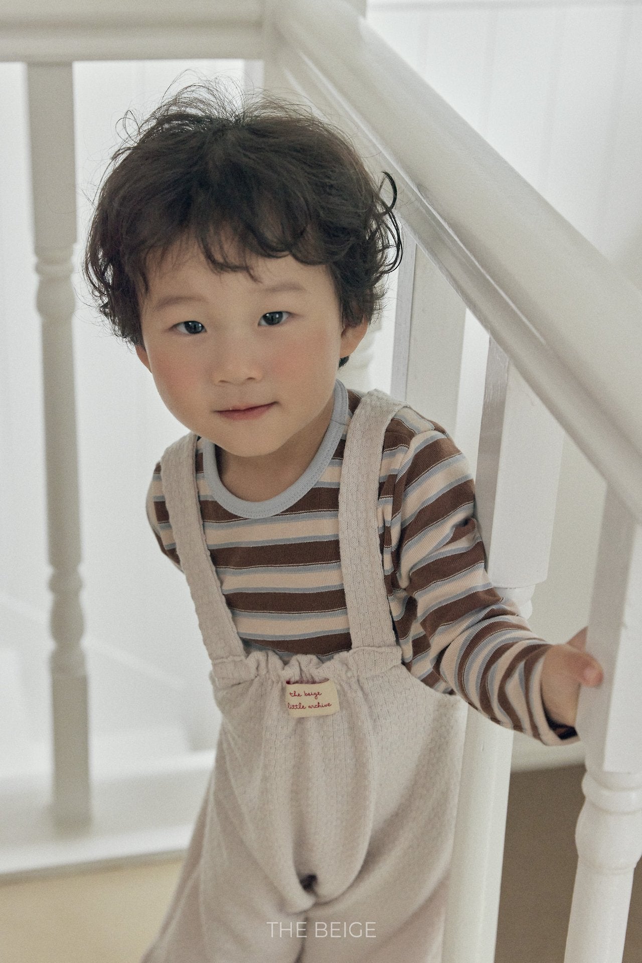 ［The beige］Multi Stripe Tee