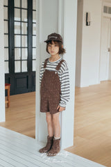 ［jejeunosity］Corduroy berry short overall (flower)
