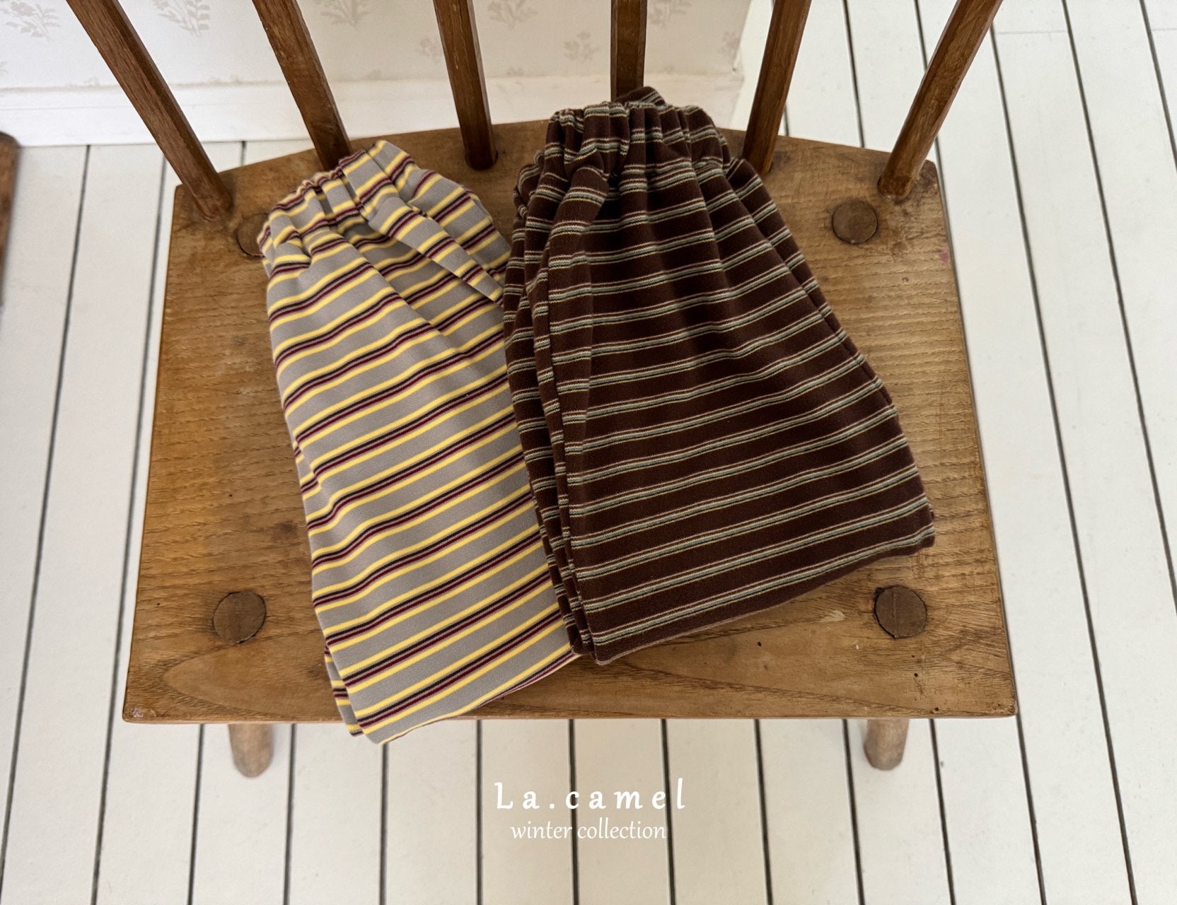［La.camel］Stripe warm pants