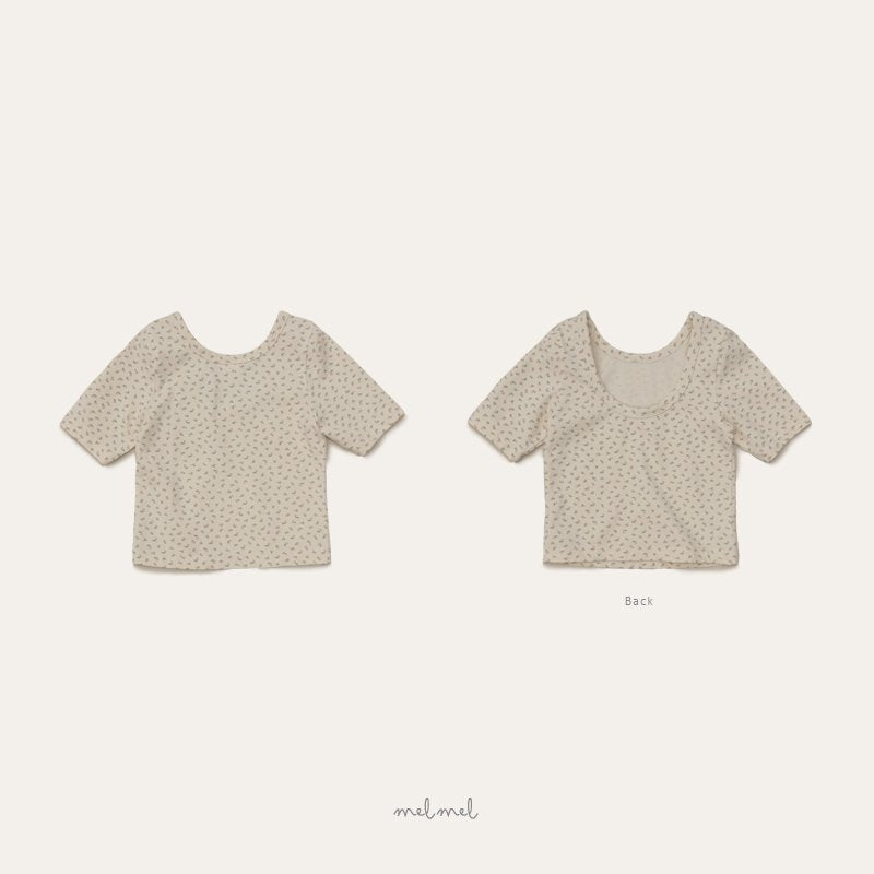 ［melmel］Scoop tee (flower)