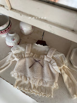 ［marron］Ribbon boa bustier